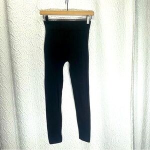 FULL TILT Soft Black Ribbed Leggings - Girls M/L